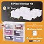 Bostitch Konnect Nest Stackable Boxes, 5.2" x 3.5" x 2.7", Index Size, Clear, 6/Pack (23231-6PK)~#|#~A2BB51A5-D2BF-4BBB-9E80D6E20AC88DCF_sc7