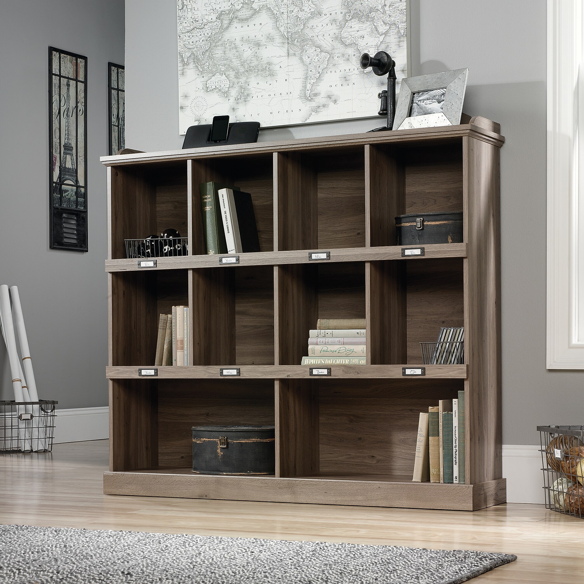Sauder Barrister Lane Bookcase, Salt Oak (414726) Sansujyuku sansujyuku.com