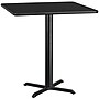 Flash Furniture Square Laminate Table Top with 33" x 33" Bar-Height Table Base, 42" x 42", Black (XUBK4242T3333B)~#|#~A2BCD829-C5B9-4A45-9813F56736FC82CD_sc7