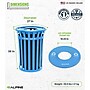 Alpine Industries Metal Commercial Outdoor Recycling Receptacle, 38 Gallon, Black/Blue (479-38-BLU)~#|#~A2C6CC40-A074-4035-9EA21629A1D233B9_sc7