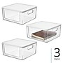 iDESIGN Large Stackable Plastic Storage Bin, Clear (28127M3)~#|#~A2CB39A6-C1EF-4CF8-93A8458F4B5EBAD7_sc7