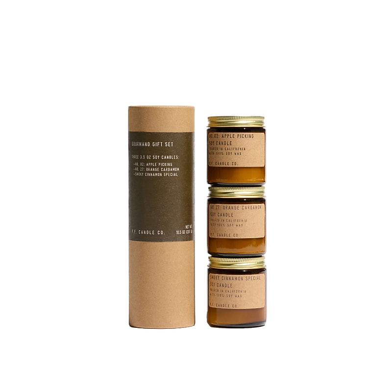 P.F. Candle Co. Gourmand Mini Candle Gift Set, Soy Glass Jar Candles, 3.5 oz. (MCGS2) image 1