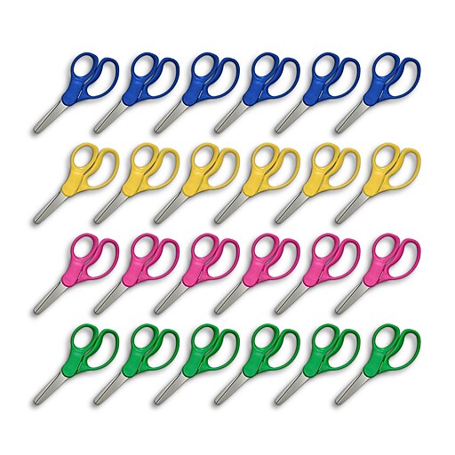The Teachers' Lounge®  Essential 5 Blunt School Scissors, Assorted Colors