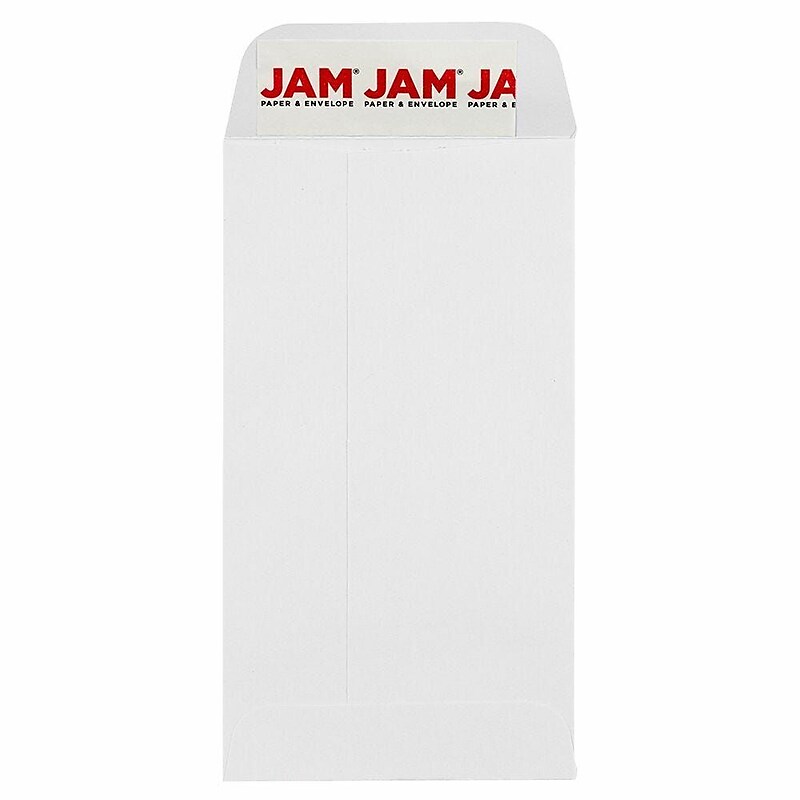 JAM PAPER Self Seal #5 Coin Business Envelopes, 2 7/8" x 5 1/4", White, 100/Pack (356838555D) image 1