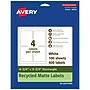 Avery EcoFriendly Laser/Inkjet Rectangle Multipurpose Labels, 4-3/4" x 3-3/4", White, 400/Box (94254)~#|#~A2E71EB4-45D3-4314-A1228861713FB246_sc7