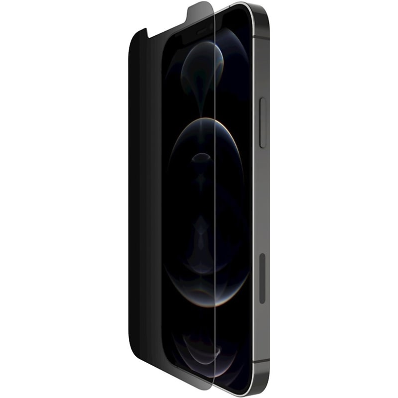 Belkin ScreenForce Anti-Glare Tempered Glass Privacy Filter & Screen Protector for iPhone 12/12 Pro (OVA029ZZ) image 1