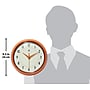 Infinity Instruments Round Retro Wall Clock, Aluminum, 9.5" (10940-ORANGE)~#|#~A2F2B60E-DC26-411D-ACAF35C735B65B5B_sc7