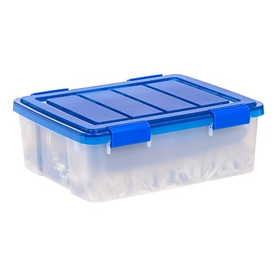 Iris 26.5 Quart Element Resistant Ultimate Clear Latching Plastic Storage Bin - Thumbnail 3