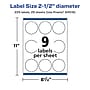 Avery Laser/Inkjet Decorative Edge Waterproof Multipurpose Labels, 2.5"  x 2.5", White, 225/Pack (94516)~#|#~A2F66AF7-2474-4B20-AED7738677DF2468_sc7