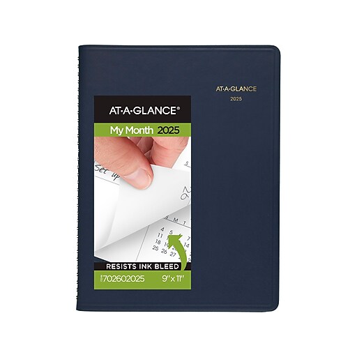 2024 ATAGLANCE Fashion 9" x 11" Monthly Planner, Navy (702602024
