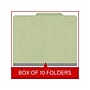 Medical Arts Press Pressboard Classification Folder, 2 Dividers, 2" Expansion, Letter Size, Peridot Green, 10/Box~#|#~A2F6C596-1770-49D1-8AB67E2D6E126971_sc7
