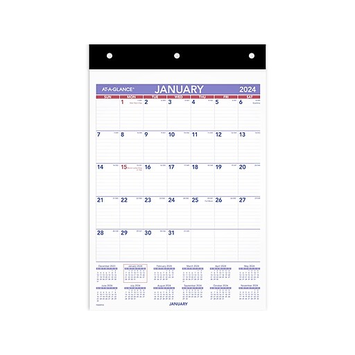 2024 ATAGLANCE 8" x 11" Monthly Wall Calendar (PM09RP2824) Staples