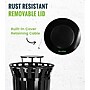 Alpine Industries Rain Bonnet Lid, 38 Gallon, Round, Black (ALP479-38-A-MKTCOPY)~#|#~A2FDF302-F445-4B4A-960D477D61AE3406_sc7