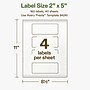 Avery Hemp Rectangle Laser/Inkjet Multipurpose Labels, 2" x 5", Off-White (160/Box)~#|#~A303D3E8-1B26-4EA3-95188C981ABDCC77_sc7