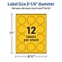 Avery Laser/Inkjet Round Multipurpose Labels, 2.25" Dia., Bright Yellow, 960/Box (94510)~#|#~A30417E5-7CE6-4FB4-887751A7154139F3_sc7
