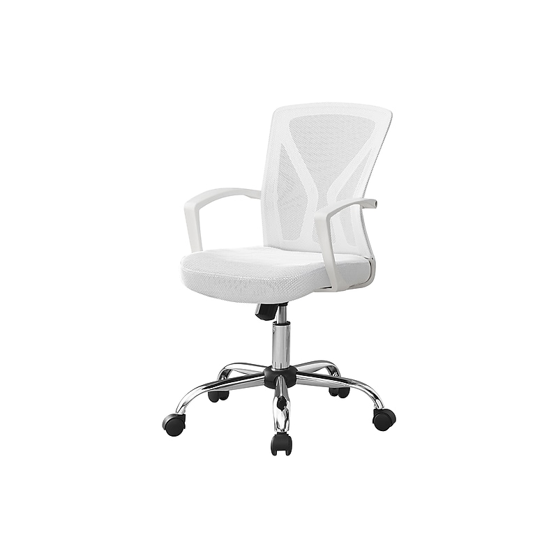 Monarch Specialties Inc. Ergonomic Mesh Swivel Computer and Desk Chair, White (I 7462) image 1