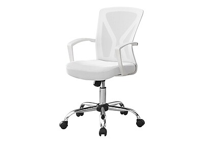 Monarch Specialties Inc. Ergonomic Mesh Swivel Computer and Desk Chair, White (I 7462) Simolary simolary.com