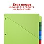 Staples Large Tab Plastic Two-Pocket Insertable Dividers, 8-Tab, Multicolor (ST62971)~#|#~A307E314-DB50-4664-B2D8AA5A20A02533_sc7