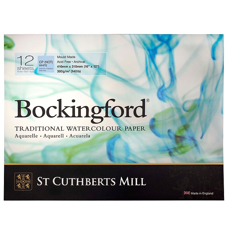 St Cuthberts Mill Bockingford 16" x 12" Watercolor Sketch Pad, 12 Sheets/Pad (STCT47130001011E) image 1