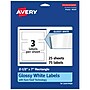 Avery Laser/Inkjet Multipurpose Rectangle Labels, 2.5" x 7", White, 75 Labels/Pack (94247)~#|#~A30F8D69-E962-47FC-A377EC2F685FE546_sc7