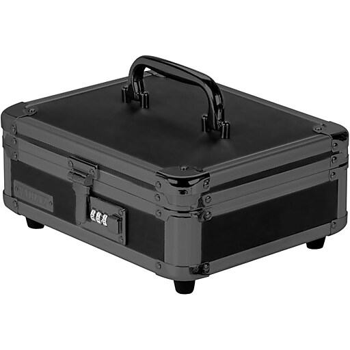 Vaultz Cash Box Stoarge Container w/ Combination Lock, Plastic