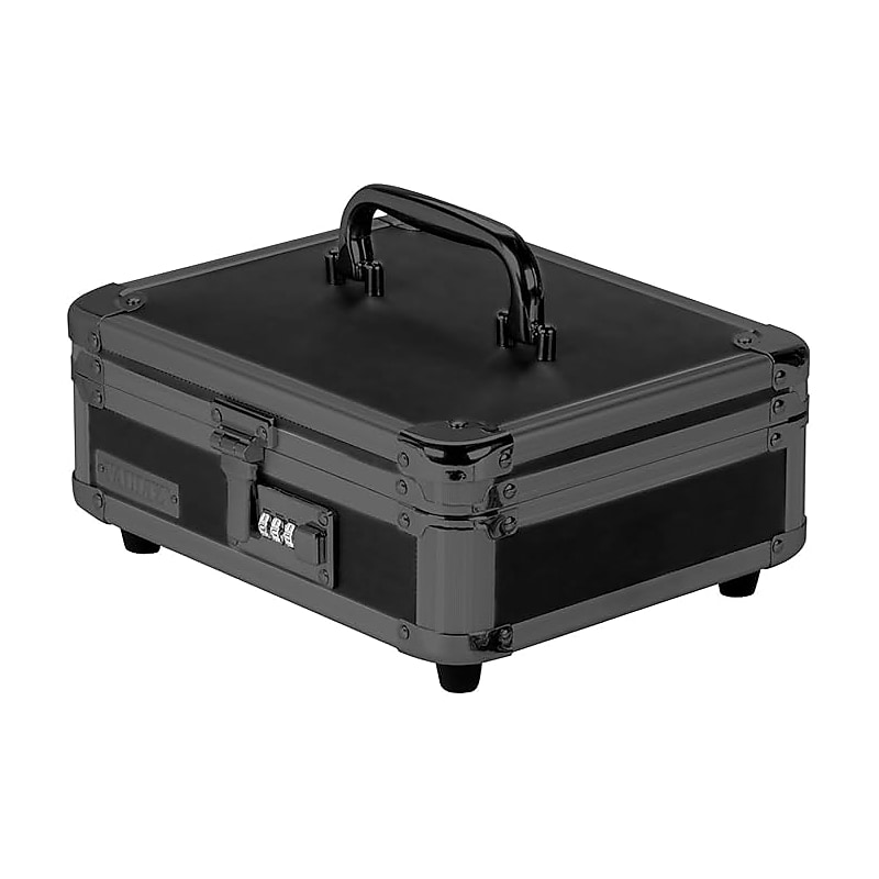 Vaultz Cash Box Stoarge Container w/ Combination Lock, Plastic, Black (VZ00308-CAM) image 1