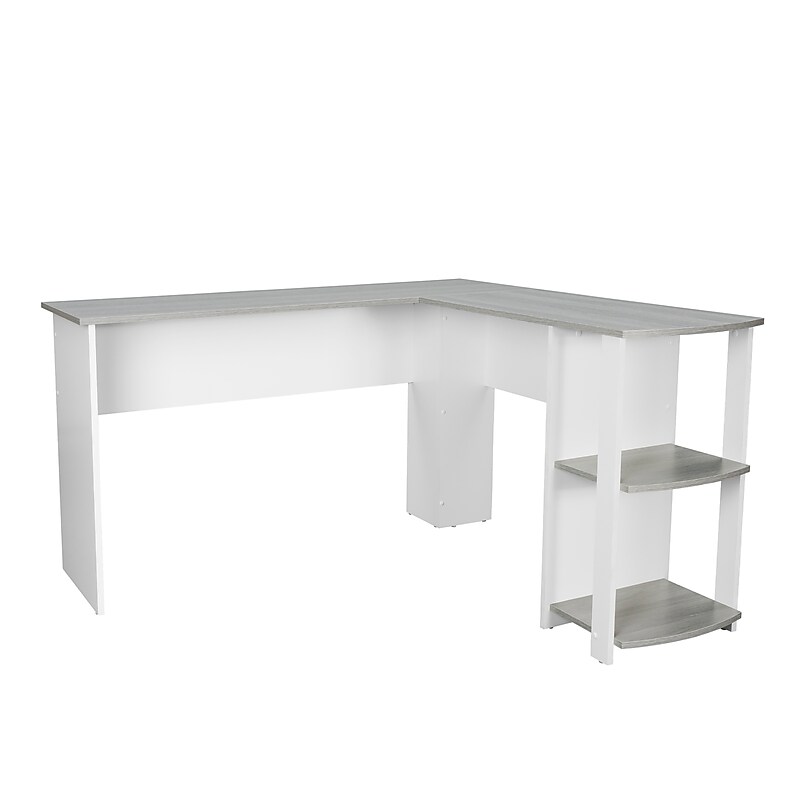 Techni Mobili 51" Mixed Materials L-Shaped Desk, Gray (RTA-8413L-GRY) image 1