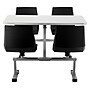 NPS CSBG Series Cluster Swivel Booth, 24" x 48", Grey Nebula Top/Black Seats (CSBG2448-MDPEGY10)~#|#~A312F9E7-7FDC-4E5C-928B043726DF1DC9_sc7