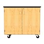 Diversified Woodcrafts 41.5" Mobile Tote Tray Storage Cabinet, Oak (4751K)~#|#~A3181944-EC67-4410-9649BD5725C51A12_sc7