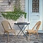 Flash Furniture Lourdes Contemporary Aluminum and PE Rattan Bistro Stacking Chair, White/Natural (SDA6421FNATWHLT)~#|#~A31DD617-B9E9-4FE2-A4BF8E2EC6083F3F_sc7