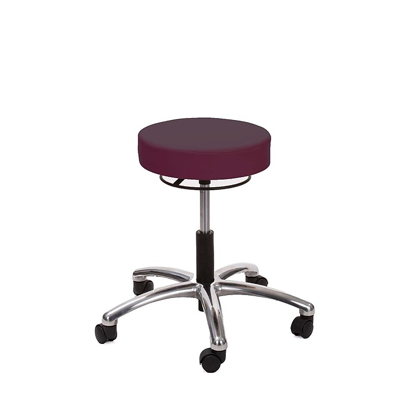 Brandt Industries Armless Vinyl Backless Stool (17421RR Burgundy) image 1