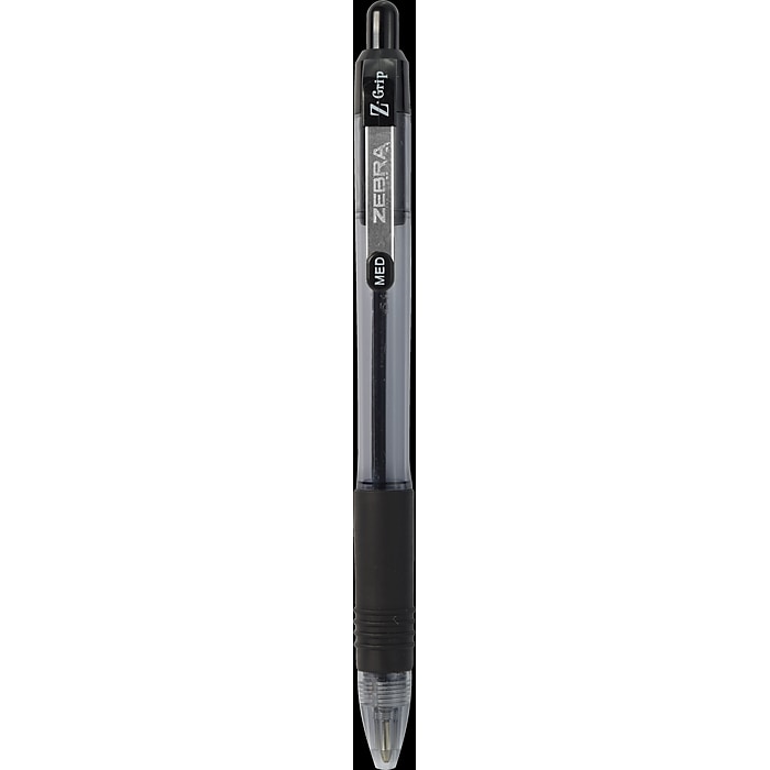 Zebra Z-Grip Retractable Ballpoint Pen, Medium Point, 1.0mm, Black