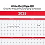 2025 Staples 15.69" x 12" Dry Erase Wall Calendar, Red/White (ST53905-24)~#|#~A3292C34-824B-438C-A691C5F7753990B3_sc7