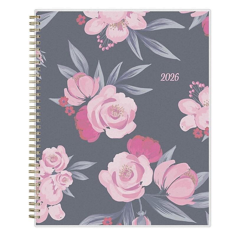 Planning Calendar BS Mimi Pink Frosted PP 8.5x11 RY26 Wkly/Mthly Safety Wirebound - image 1