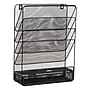 Mind Reader 7-Compartment Metal Desk Organizer, Black (MAGROUND-BLK)~#|#~A32C1B4B-BCAC-48DB-BDFA80884ABB7111_sc7