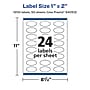 Avery Laser/Inkjet Oval  Multipurpose Labels, 2"  Dia, Matte White, 1200/Box (94053)~#|#~A32CCB8B-AD63-4B78-8A4687BD9701A7AC_sc7