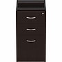 Lorell Essentials 3-Drawer File Cabinet, Letter/Legal Size, Lockable, 28.3"H x 16"W x 22"D, Espresso/Silver Brush~#|#~A32E1E2D-E69D-4496-83C5B8C4965BF903_sc7