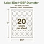 Avery Hemp Round Laser/Inkjet Multipurpose Labels, 1-5/8" Dia, Off-White (400/Pack)~#|#~A331D6FC-AF25-4B63-8C244335BC3F61CC_sc7