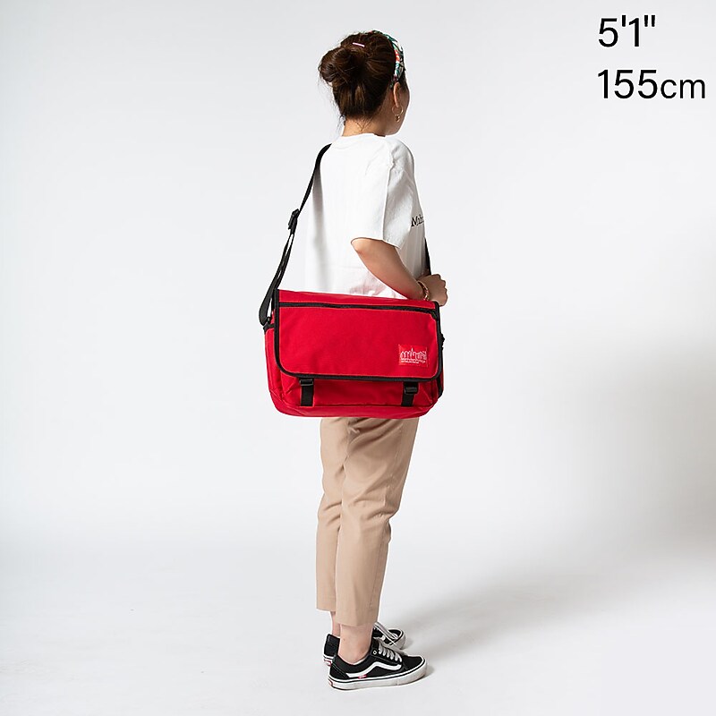 Manhattan Portage Red Label Delancey Fabric Messenger Bag, Red (1467 RED) image 1