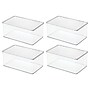 iDESIGN Hinged-Lid Organizers, Clear, 4/Set (27744M4)~#|#~A333233B-2F3F-49A3-93BD7011A66D6678_sc7