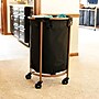 Household Essentials 64-Gallon Rolling Hamper, Polyester, Black (6421-1)~#|#~A3347CAC-3725-4FB7-8A308C7A20BC8536_sc7