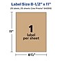 Avery Laser/Inkjet Rectangle Multipurpose Labels, 8.5" x 11", Kraft Brown, 25 Labels/Pack ( 94269)~#|#~A33C7B35-E17F-478A-BAFCF650FCC23B23_sc7