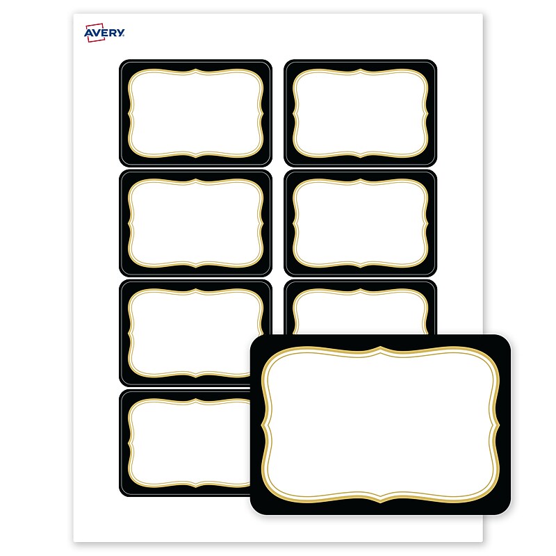 Avery Rectangle Laser/Inkjet Multipurpose Labels, 2-1/3" x 3-3/8", White, 80/Pack (19479370888) image 1