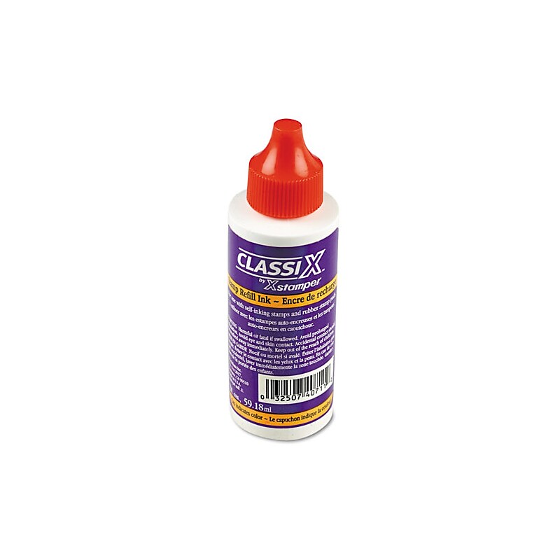 Xstamper ClassiX Refill Ink, 2oz., Red (036042) image 1