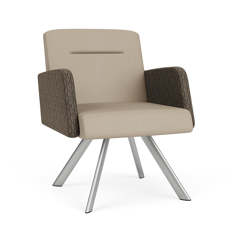 Lesro Willow Vinyl Lounge Chair, Patriot Plus Concrete/Adler Peppercorn (WL1101.SSV-02PPCN.03PPCN.04ADPN) image 1