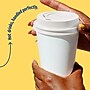 Perk Plastic Hot Cup Lids, 50 Count Disposable Coffee Cup Lids for 10–16 Oz Paper Hot Cups, White~#|#~A3459E27-7163-4C49-A0957269FC0FA942_sc7