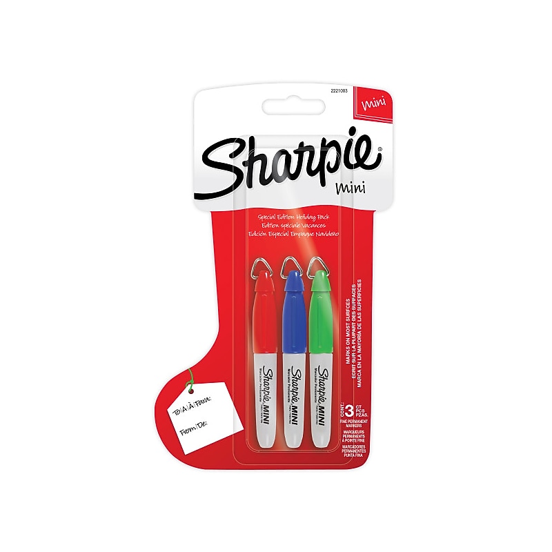 Sharpie Holiday Permanent Markers, Assorted Colors, 3/Pack (2221003) image 1