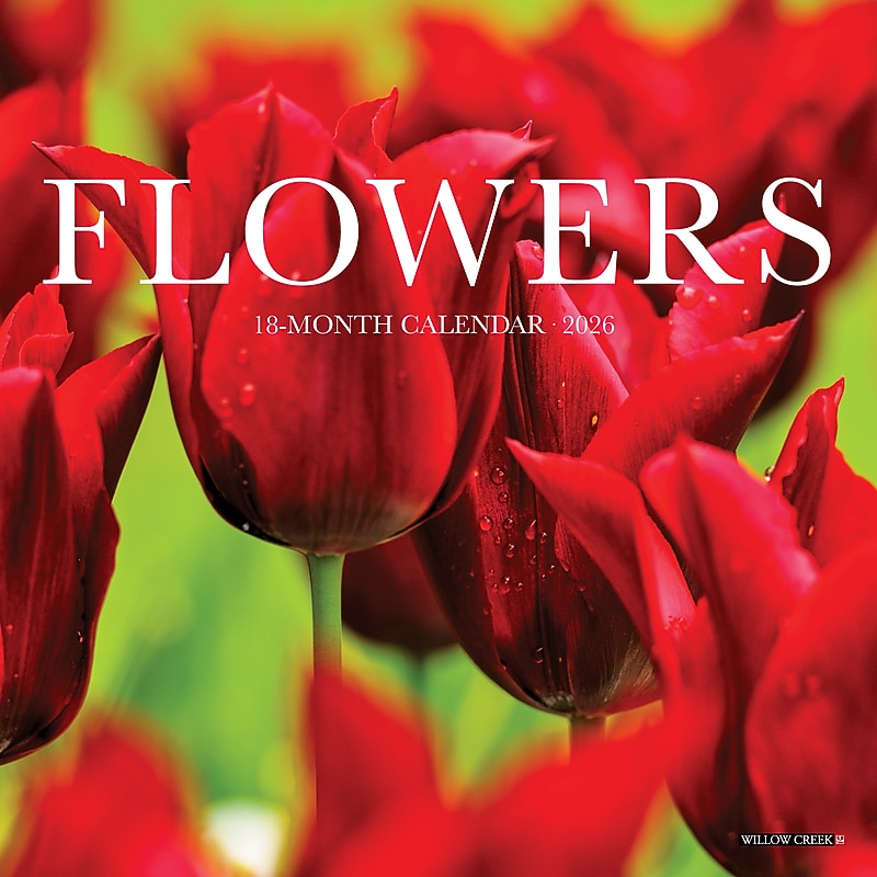 2026 Willow Creek Flowers 7" x 7" Monthly Wall Calendar (53584X) image 1