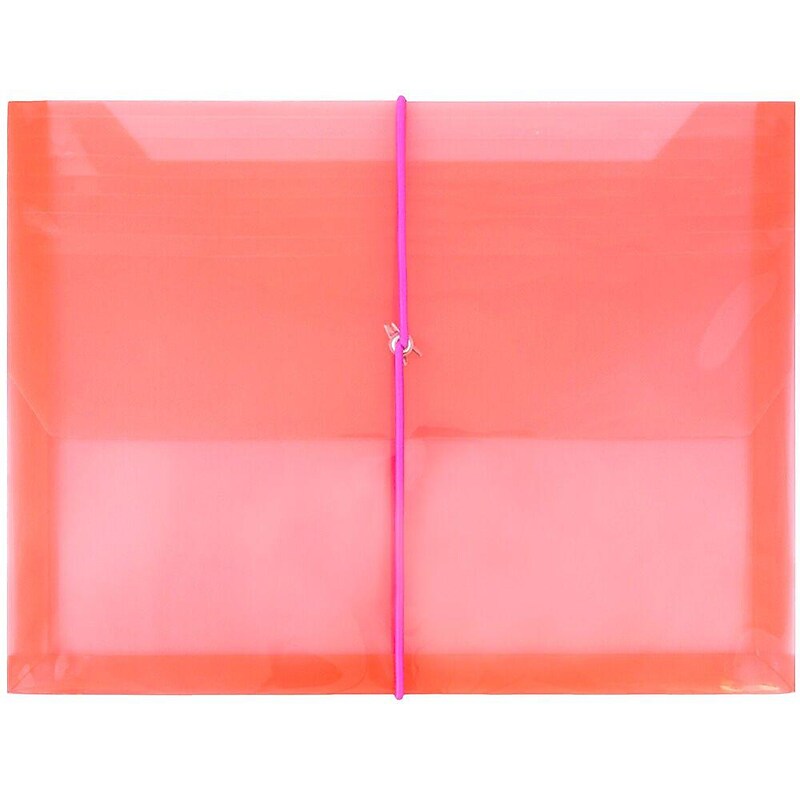 JAM Paper Premium Plastic Document File, Letter, Red, 3/Pack (218E25REBX3) image 1