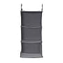 Household Essentials 3‑Shelf Hanging Closet Organizer with Hooks in Poly Linen and PEVA Shelving, Gray (HH7504-1)~#|#~A359A254-61B2-4426-8D148CFF1BDE07B2_sc7